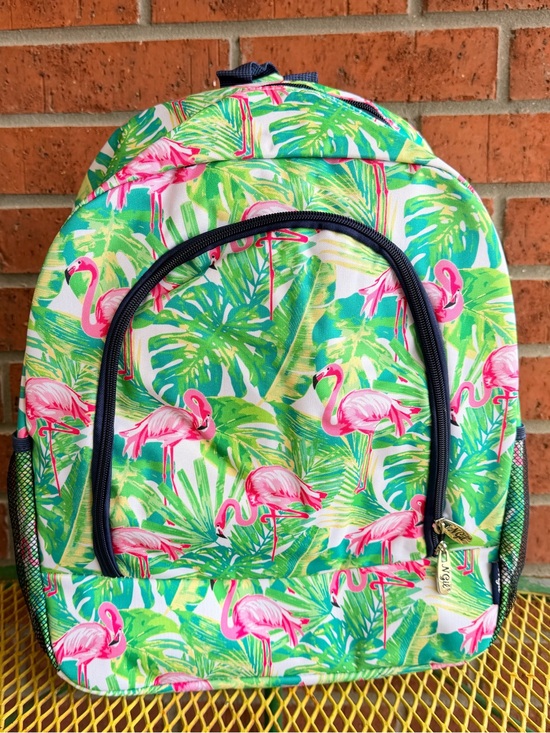 Ngil Handbags - NWT NGIL Tropical Flamingo Print Backpack - Pink & Green